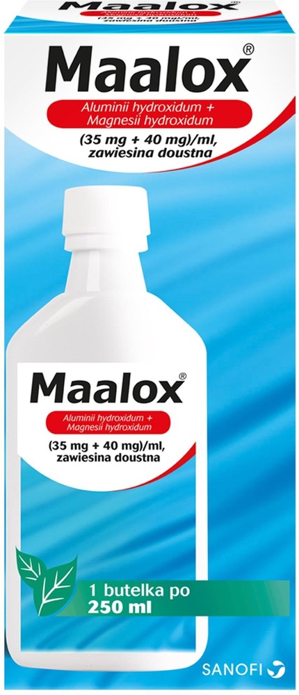 Maalox, суспензия для приема внутрь, 35 мг + 40 мг/мл