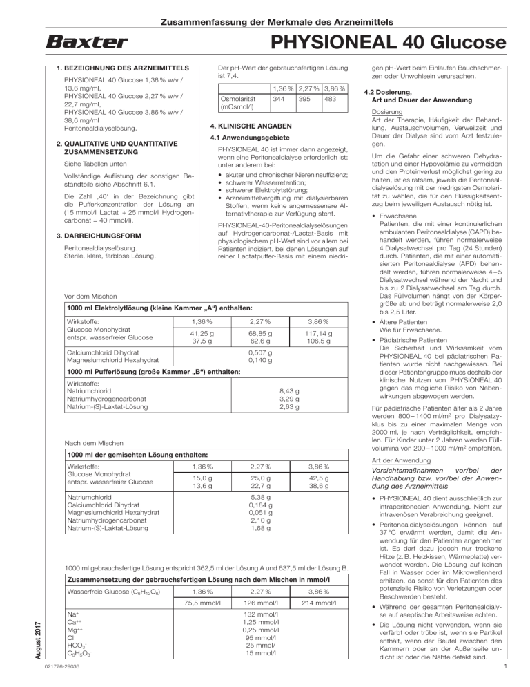 Пгисионеал 40 з глукозом 1,36 в/в 13,6 мг/мл