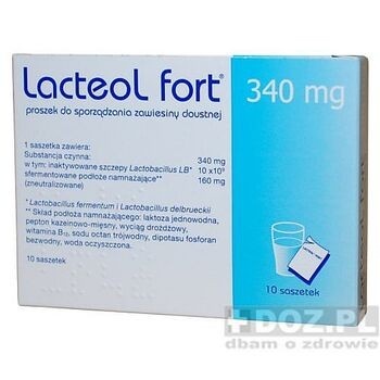 lacteol-fort-340-mg-proszek-340-mg-liofilizatu-w-tym-10-x-10-9-zabitych-pa-eczek-lactobacillus-farmentum-i-lactobacillus-delbrueckii-oraz-160-mg-pod-oza-namnazajacego-zawierajacego-produkty-fermentacji-pa-eczek-lactobacillus-farmentum-i-lactobacillus-delbrueckii