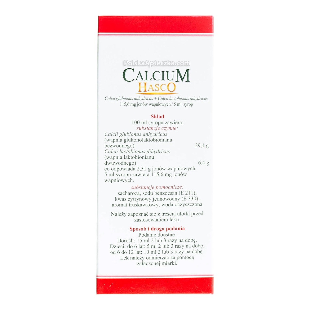 Calcium Hasco (o smaku truskawkowym)