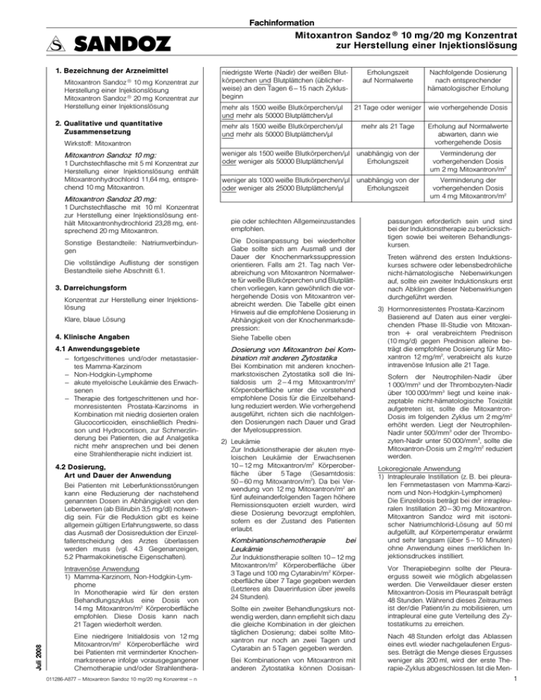 Мітоксантрон Сандоз