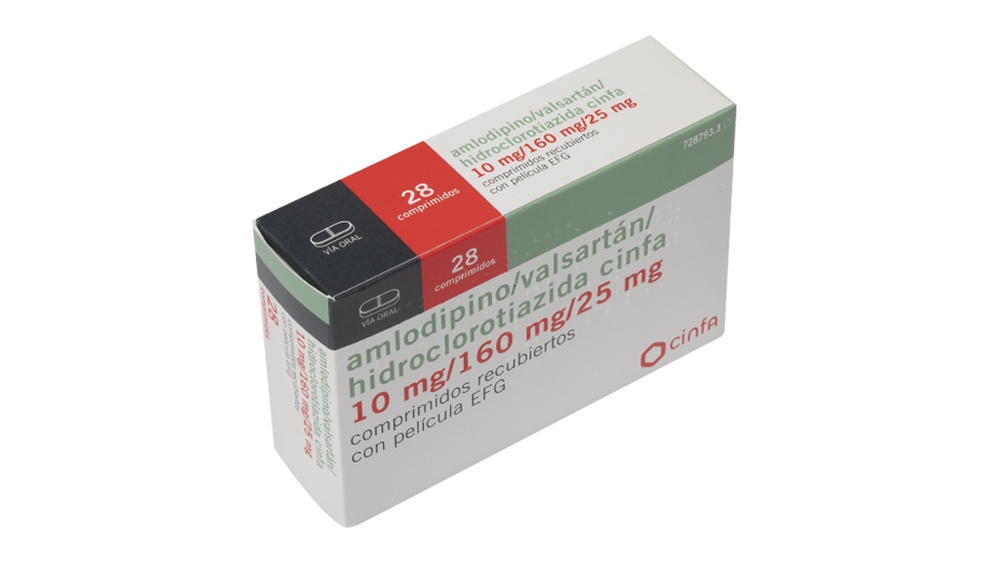 AMLODYPINA/WALSARTAN/HYDROCHLORTHIAZID CINFA 10 mg/160 mg/25 mg TABLETKI POWLEKANE