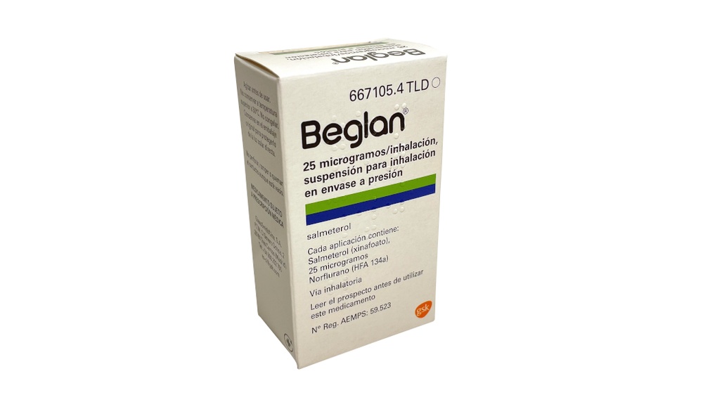 BEGLAN 25 mikrogramów/inhalacja, zawiesina do inhalacji w pojemniku ciśnieniowym