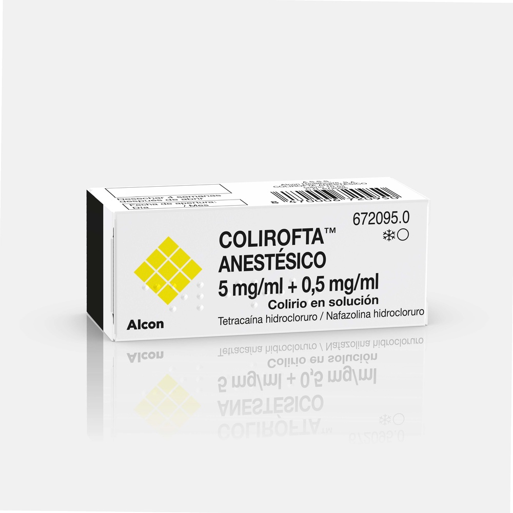 COLIROFTA ANESTETYK 5 mg/ml + 0,5 mg/ml KROPLE DO OCZU, ROZTÓR