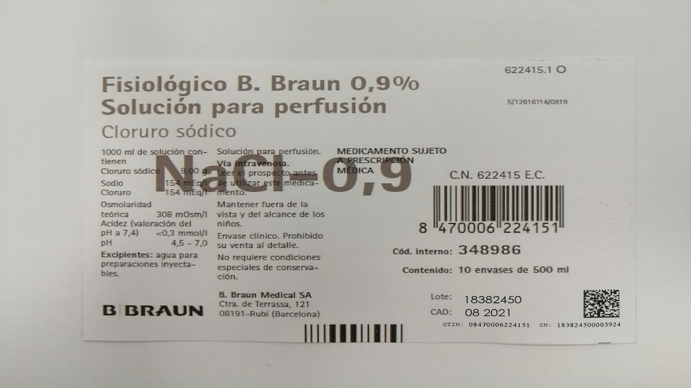 ROZTÓR FIZJOLOGICZNY B. BRAUN 0,9% DO WLEWÓW