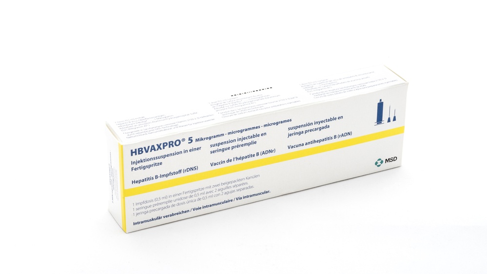 HBVAXPRO 5 мікрограмів, ПЕРЕДНАПОВНЕНИЙ ШПРИЦ, ІН'ЄКЦІЙНА СУСПЕНЗІЯ