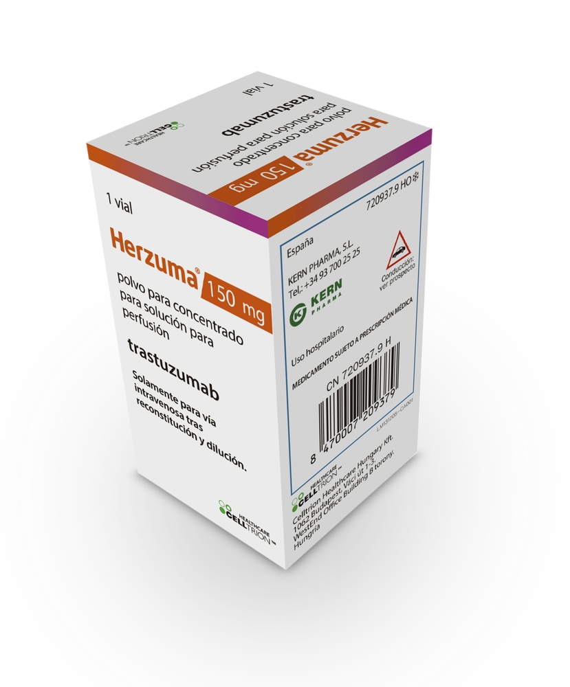 HERZUMA 150 mg PROSZEK DO PRZYGOTOWANIA KONCENTRATU DO ROZTWORU DO WLEWU