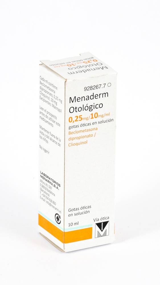 MENADERM OTOLOGICZNY 0,25 mg/10 mg/ml KROPLE DO USZU W ROZTWORZE