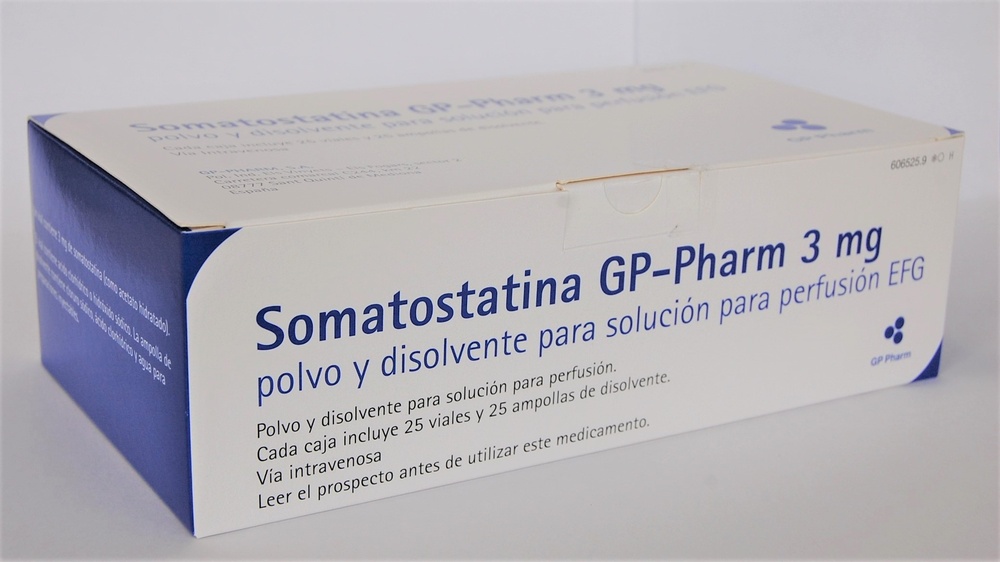 SOMATOSTATYNA GP PHARM 3 mg PROSZEK I ROZPUSZCZALNIK DO PRZYGOTOWANIA ROZTWORU DO WLEWU