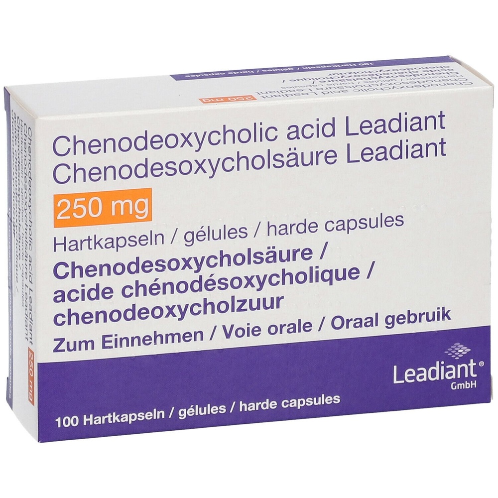 KWAS CHENODEZOKSYCHOLOWY LEADIANT 250 mg TWARDYCH KAPSULEK