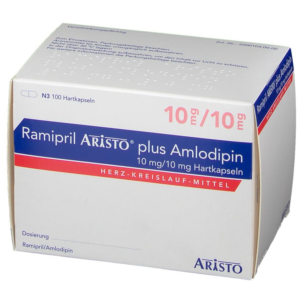 AMLODYPINA/RAMIPRYL ARISTO 10 mg/10 mg TWARDYCH KAPSULEK