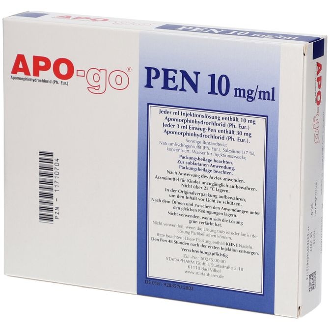 APO-GO PEN 10 mg/ml ROZTÓR DO WSTRZYKIWAŃ