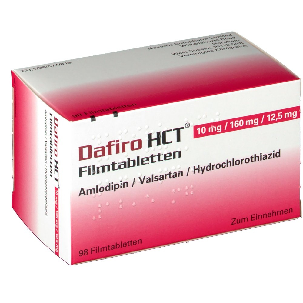 DAFIRO HCT 10 mg/160 mg/12,5 mg TABLETKI POWLEKANE