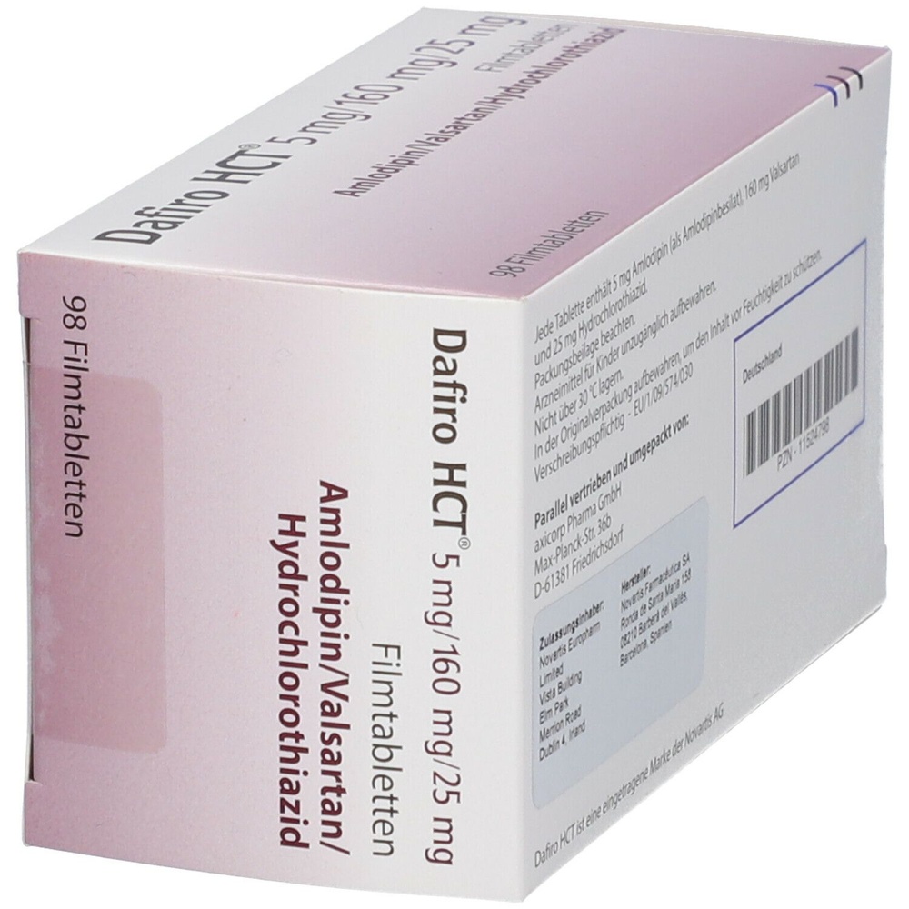 DAFIRO HCT 5 mg/160 mg/25 mg TABLETKI POWLEKANE