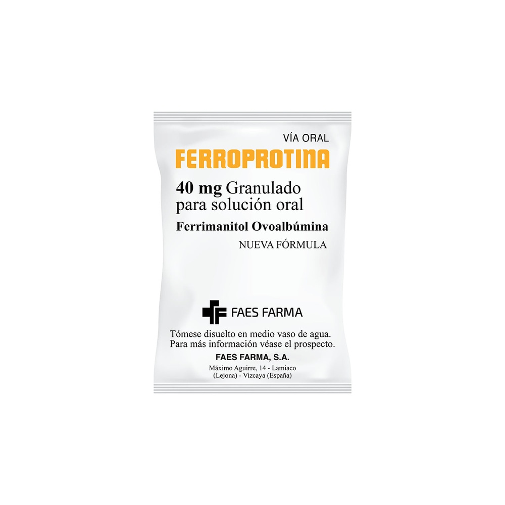 ФЕРРОПРОТИНА 40 мг ГРАНУЛЯТ ДЛЯ ПРИГОТОВЛЕНИЯ ОРАЛЬНОГО РАСТВОРА