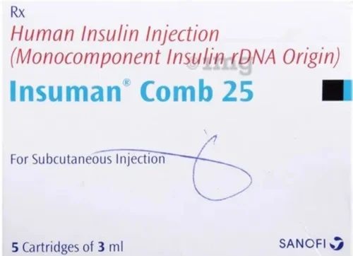 INSUMAN COMB 25 40 IU/ml ZAWIESINA DO WSTRZYKIWAŃ W AMPULCE