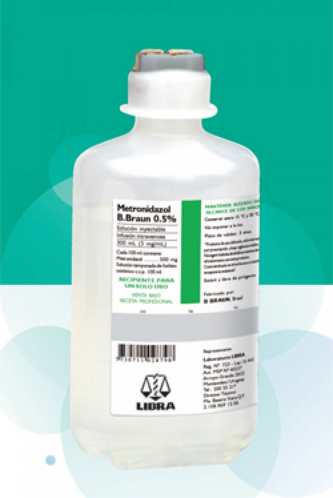 METRONIDAZOL B.BRAUN 5 mg/ml ROZTÓR DO WLEWU