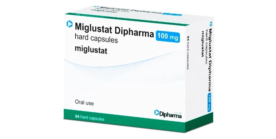 MIGLUSTAT DIPHARMA 100 mg TWARDYCH KAPSULEK