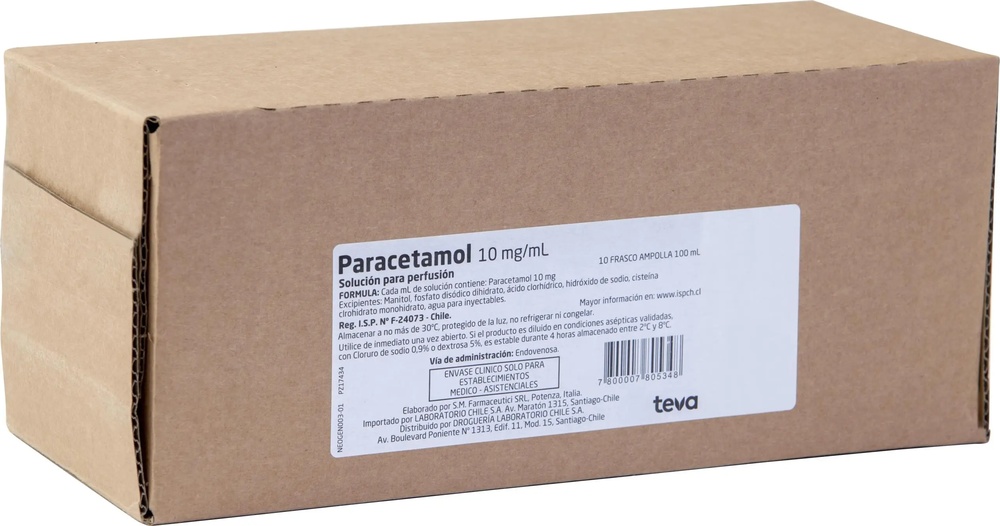 PARACETAMOL SERRACLINICS 10 mg/ml ROZTÓR DO WLEWU