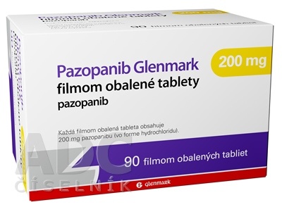 ПАЗОПАНІБ ГЛЕНМАРК 200 мг ТАБЛЕТКИ, ПОКРИТІ ПЛІВКОВОЮ ОБОЛОНКОЮ