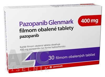 ПАЗОПАНІБ ГЛЕНМАРК 400 мг ТАБЛЕТКИ, ПОКРИТІ ПЛІВКОВОЮ ОБОЛОНКОЮ