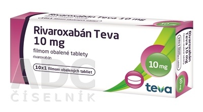РИВАРОКСАБАН ТЕВА 10 мг ТАБЛЕТКИ, ПОКРЫТЫЕ ПЛЁНОЧНОЙ ОБОЛОЧКОЙ