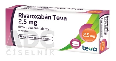 РИВАРОКСАБАН ТЕВА 2,5 мг ТАБЛЕТКИ, ПОКРИТІ ПЛІВКОВОЮ ОБОЛОНКОЮ