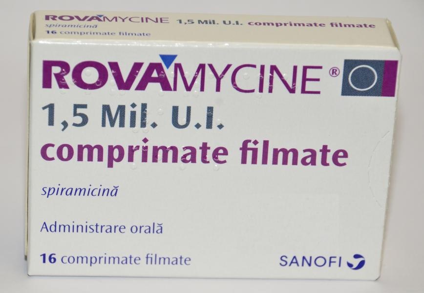 РОВАМИЦИН 1,5 мільйона МО ТАБЛЕТКИ, ПОКРИТІ ПЛІВКОВОЮ ОБОЛОНКОЮ