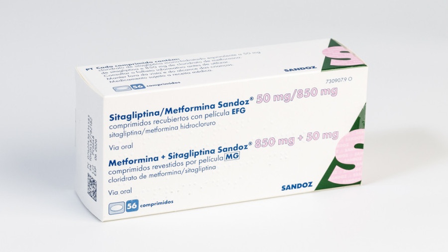 СИТАГЛИПТИН/МЕТФОРМИН SANDOZ FARMACEUTICA 50 мг/850 мг ТАБЛЕТКИ, ПОКРЫТЫЕ ПЛЁНОЧНОЙ ОБОЛОЧКОЙ