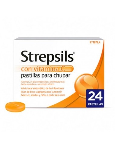 STREPSILS Z WITAMINĄ C PASTYLKI DO SSANIA