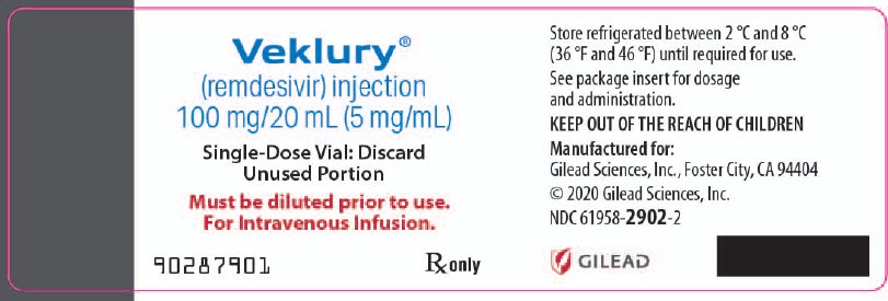 VEKLURY 100 mg PROSZEK DO PRZYGOTOWANIA KONCENTRATU DO ROZTWORU DO WLEWU